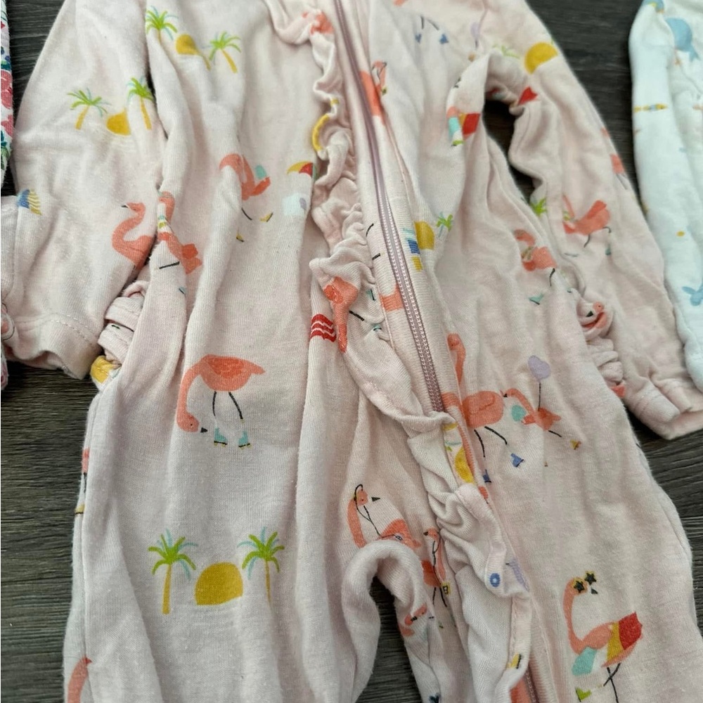 Angel Dear Girl Ruffle Footie PJs - Picture 4 of 5